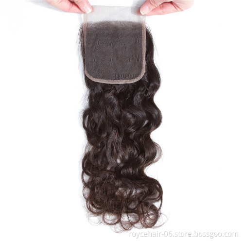 4*13 Ear to Ear Transparent Thin Skin Invisible Swiss Lace Closure Human Hair Hd Lace Frontals with Pre plucked Hairline